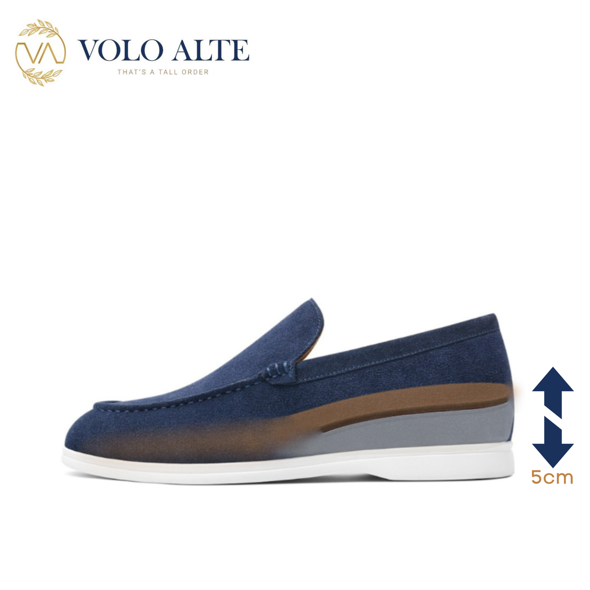 Volo Alte Santorini Blue Height Increasing Loafers